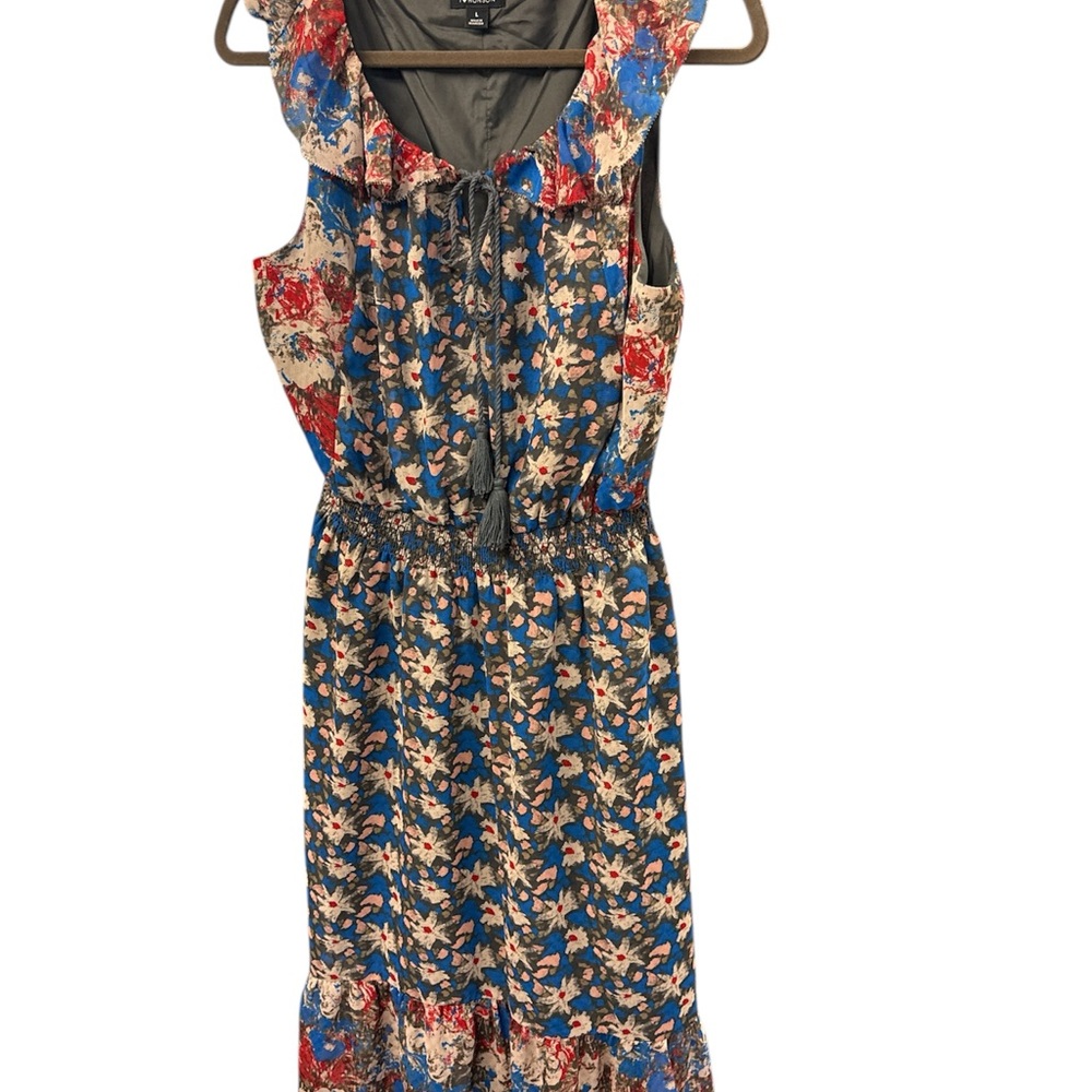 I Heart Ronson Blue and Orange High Low Sundress